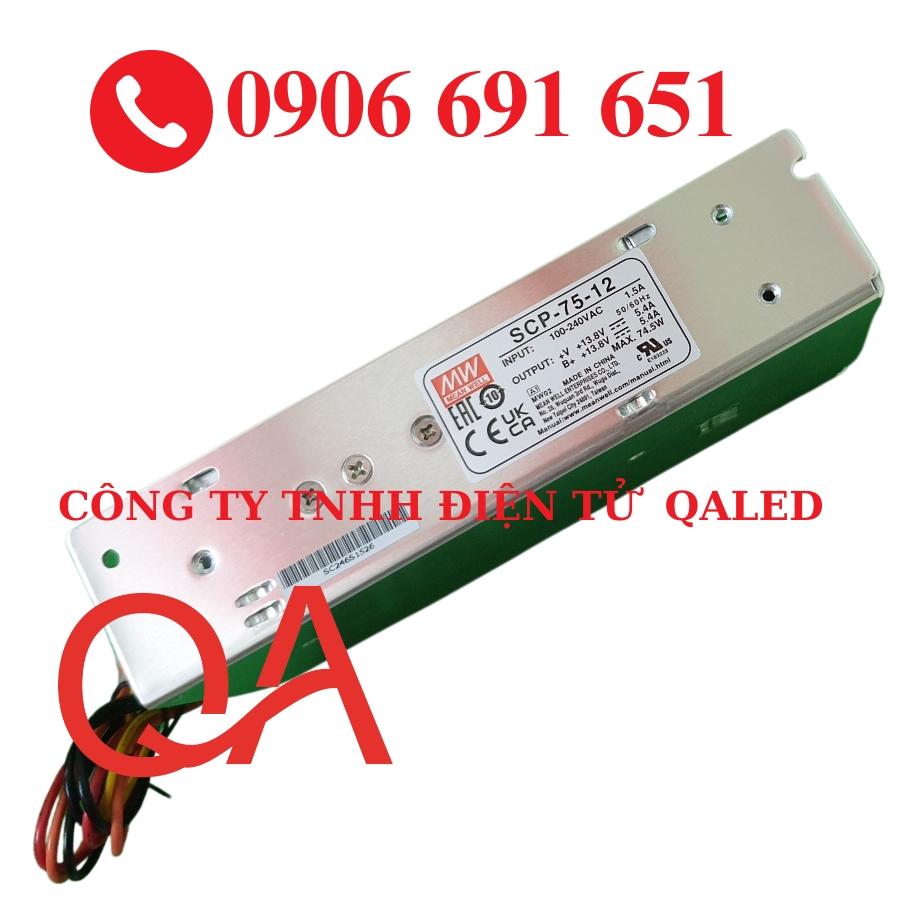 Alimentation Mean Well SCP-75-12 74,5W 13,8V 5,4A – Neuve, Parfaite Pour L'électronique